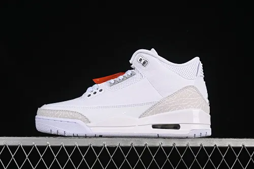 All categories Air Jordan Jordan series basketball shoes Air Jordan 3 OG version Air Jordan 3 Retro "Pure Money" AJ3 Joe 3 replica white cat CT8532-111